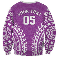 Custom Cook Islands Mangaia Sweatshirt Polynesian Tribal Tattoo