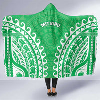 Custom Cook Islands Mitiaro Hooded Blanket Polynesian Tribal Tattoo