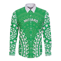 Custom Cook Islands Mitiaro Long Sleeve Button Shirt Polynesian Tribal Tattoo