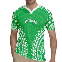 Custom Cook Islands Mitiaro Rugby Jersey Polynesian Tribal Tattoo LT05 - Polynesian Pride