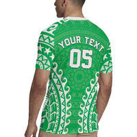 Custom Cook Islands Mitiaro Rugby Jersey Polynesian Tribal Tattoo LT05 - Polynesian Pride