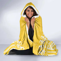 Custom Cook Islands Aitutaki Hooded Blanket Polynesian Tribal Tattoo