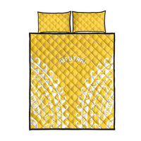 Custom Cook Islands Aitutaki Quilt Bed Set Polynesian Tribal Tattoo