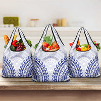 Cook Islands Palmerston Grocery Bag Polynesian Tribal Tattoo LT05 3-pack One Size Navy - Polynesian Pride