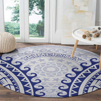 Custom Cook Islands Palmerston Round Carpet Polynesian Tribal Tattoo