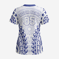 Custom Cook Islands Palmerston Scrub Top Polynesian Tribal Tattoo - Polynesian Pride