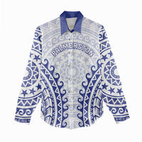 Custom Cook Islands Palmerston Women Casual Shirt Polynesian Tribal Tattoo LT05 - Polynesian Pride