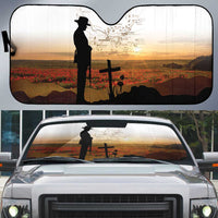 Australia And New Zealand ANZAC Day Auto Sun Shade Battle Of Beersheba LT05 Beige - Polynesian Pride