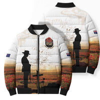 Australia And New Zealand ANZAC Day Bomber Puffer Jacket Battle Of Beersheba LT05 - Polynesian Pride