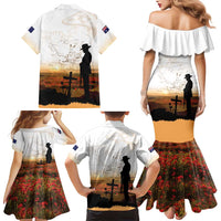 Australia And New Zealand ANZAC Day Family Matching Mermaid Dress and Hawaiian Shirt Battle Of Beersheba LT05 - Polynesian Pride