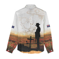 Australia And New Zealand ANZAC Day Women Casual Shirt Battle Of Beersheba LT05 - Polynesian Pride