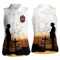 Australia And New Zealand ANZAC Day Women Sleeveless Polo Shirt Battle Of Beersheba LT05 - Polynesian Pride