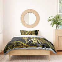 Filipinos Lapu Lapu Hero Bedding Set Gold Polynesian Tribal Tattoo