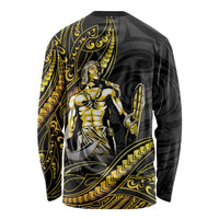 Filipinos Lapu Lapu Hero Long Sleeve Shirt Gold Polynesian Tribal Tattoo LT05 - Polynesian Pride