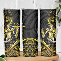 Filipinos Lapu Lapu Hero Skinny Tumbler Gold Polynesian Tribal Tattoo