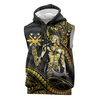 Filipinos Lapu Lapu Hero Sleeveless Zip Hoodie Gold Polynesian Tribal Tattoo LT05 Gold - Polynesian Pride