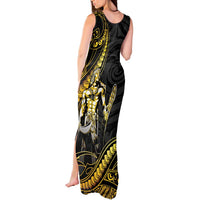 Filipinos Lapu Lapu Hero Tank Maxi Dress Gold Polynesian Tribal Tattoo