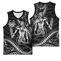 Filipinos Lapu Lapu Hero Basketball Jersey Black Polynesian Tribal Tattoo LT05 - Polynesian Pride