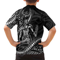 Filipinos Lapu Lapu Hero Hawaiian Shirt Black Polynesian Tribal Tattoo LT05 - Polynesian Pride