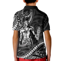 Filipinos Lapu Lapu Hero Kid Polo Shirt Black Polynesian Tribal Tattoo LT05 - Polynesian Pride