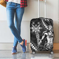 Filipinos Lapu Lapu Hero Luggage Cover Black Polynesian Tribal Tattoo LT05 - Polynesian Pride
