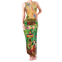 Personalised Hawaii Cinco De Mayo Family Matching Tank Maxi Dress and Hawaiian Shirt Funny Style LT05 Mom's Dress Brown - Polynesian Pride