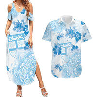 Happy Fiji Girmit Day Couples Matching Summer Maxi Dress and Hawaiian Shirt Fijian Tapa With Mandala Pattern
