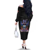 Samoa 64th Independence Anniversary Family Matching Off The Shoulder Long Sleeve Dress and Hawaiian Shirt LT05 - Polynesian Pride