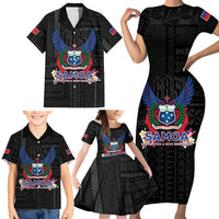 Samoa 64th Independence Anniversary Family Matching Short Sleeve Bodycon Dress and Hawaiian Shirt LT05 - Polynesian Pride