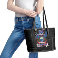 Samoa 64th Independence Anniversary Leather Tote Bag LT05 - Polynesian Pride