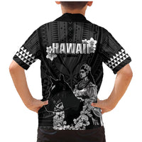 Hawaii King Kamehameha Day Parade Family Matching Mermaid Dress and Hawaiian Shirt With Pa'u Riders Plumeria Kakau Tribal Pattern