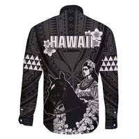 Hawaii King Kamehameha Day Parade Family Matching Off The Shoulder Long Sleeve Dress and Hawaiian Shirt With Pa'u Riders Plumeria Kakau Tribal Pattern
