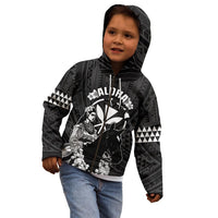Hawaii King Kamehameha Day Parade Kid Hoodie With Pa'u Riders Plumeria Kakau Tribal Pattern