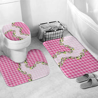 Pink Hawaii Palaka Bathroom Set Maile Pikake Honohono Orchid Lei