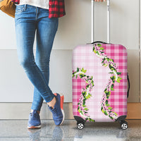 Pink Hawaii Palaka Luggage Cover Maile Pikake Honohono Orchid Lei LT05 - Polynesian Pride