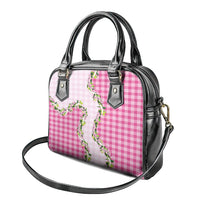 Pink Hawaii Palaka Shoulder Handbag Maile Pikake Honohono Orchid Lei