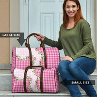 Pink Hawaii Palaka Travel Bag Maile Pikake Honohono Orchid Lei LT05 - Polynesian Pride