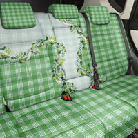 Green Hawaii Palaka Back Car Seat Cover Maile Pikake Honohono Orchid Lei LT05 - Polynesian Pride