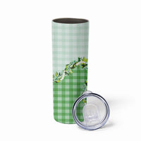 Green Hawaii Palaka Skinny Tumbler Maile Pikake Honohono Orchid Lei LT05 - Polynesian Pride