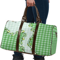 Green Hawaii Palaka Travel Bag Maile Pikake Honohono Orchid Lei LT05 - Polynesian Pride