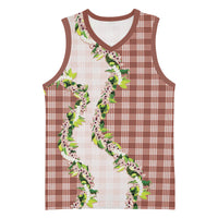 Mocha Hawaii Palaka Basketball Jersey Maile Pikake Honohono Orchid Lei LT05 Unisex Mocha - Polynesian Pride