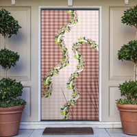 Mocha Hawaii Palaka Door Cover Maile Pikake Honohono Orchid Lei LT05 Mocha - Polynesian Pride
