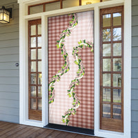 Mocha Hawaii Palaka Door Cover Maile Pikake Honohono Orchid Lei LT05 - Polynesian Pride