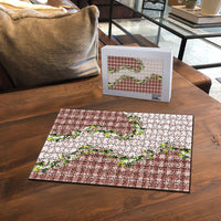 Mocha Hawaii Palaka Puzzle Maile Pikake Honohono Orchid Lei