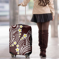 Plumeria With Oxblood Polynesian Tattoo Pattern Luggage Cover