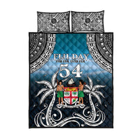 Happy 54th Fiji Day Quilt Bed Set Forever Fiji With Tapa Tribal Pattern