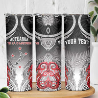 Personalised New Zealand Waitangi Day Skinny Tumbler Aotearoa Te Ra O Waitangi Manaia Maori Pattern LT05 - Polynesian Pride