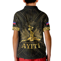 Haiti 1804 Kid Polo Shirt Polynesian Gold Neg Maron LT05 - Polynesian Pride
