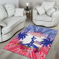 Haiti Independence Day Area Rug Neg Maron Polynesian Style LT05