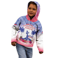 Personalised Haiti Independence Day Kid Hoodie Neg Maron Polynesian Style LT05